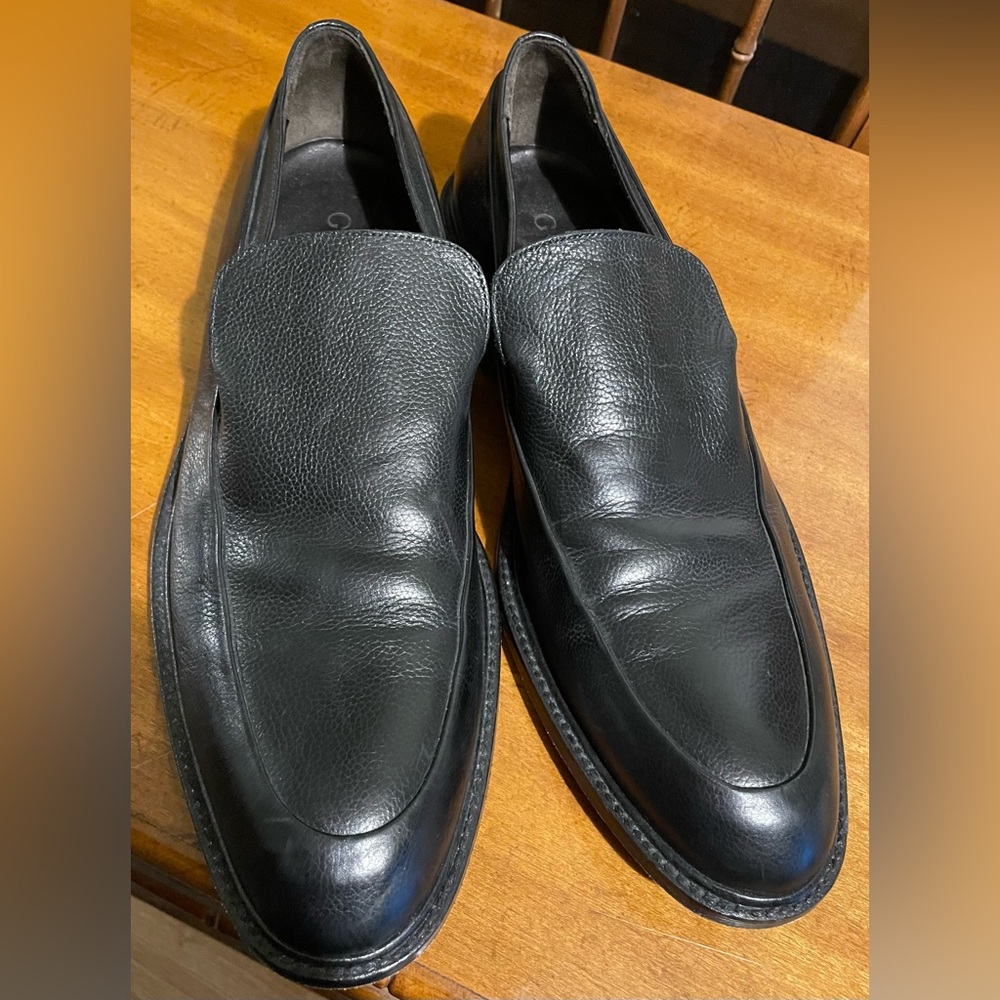 Men's GUCCI classic black leather slip-on loafers. 10D. *EUC* Quiet Luxury - Picture 5 of 13